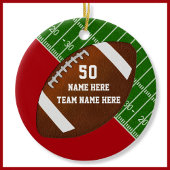 Coole Personalisierte FußballWeihnachtsschmuck Keramik Ornament