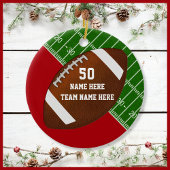 Coole Personalisierte FußballWeihnachtsschmuck Keramik Ornament