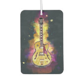 Coole Personalisierte Gitarre | Hellgelbes Rosa Autolufterfrischer (Vorderseite)