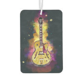 Coole Personalisierte Gitarre | Hellgelbes Rosa Autolufterfrischer (Rückseite)