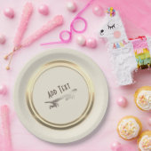 Coole Personalisierte Gold-Skateboard Pappteller (Party)