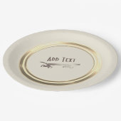 Coole Personalisierte Gold-Skateboard Pappteller (Schrägansicht)