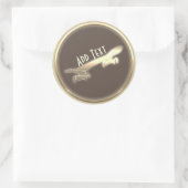 Coole Personalisierte Gold-Skateboarding-Aufkleber Runder Aufkleber (Tasche)