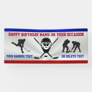 Coole PERSONALISIERTE Hockey-Geburtstags-Fahne Banner