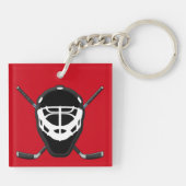 Coole personalisierte Hockey-Geschenke, Ihr TEXT, Schlüsselanhänger (Rückseite)