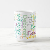 Coole personalisierte Namens-Typografie Kaffeetasse (Mittel)