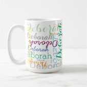 Coole personalisierte Namens-Typografie Kaffeetasse (Links)