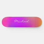 Coole Personalisierte Neon Ombre Skateboard (Horizontal)
