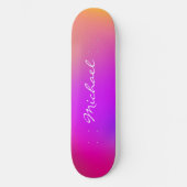 Coole Personalisierte Neon Ombre Skateboard (Vorderseite)