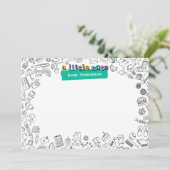 Coole personalisierte Notizkarte Einladung (Stehend Vorderseite)