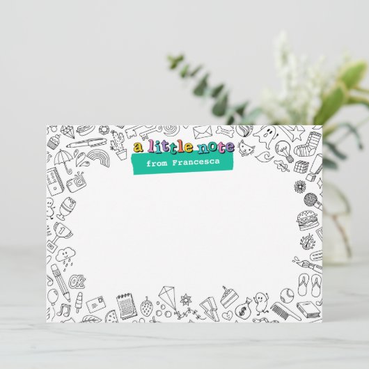 Coole personalisierte Notizkarte Einladung (Stehend Vorderseite)