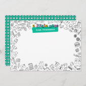 Coole personalisierte Notizkarte Einladung (Vorne/Hinten)