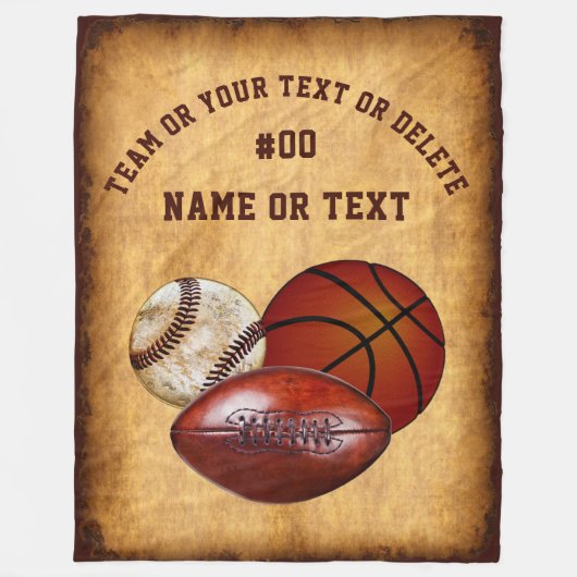 Coole personalisierte Sportthrow-Decke, Ihr Text Fleecedecke (Vorderseite)