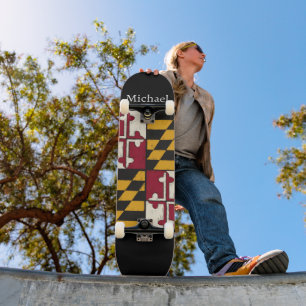 Coole Personalisierte Staatsflagge des Maryland Skateboard