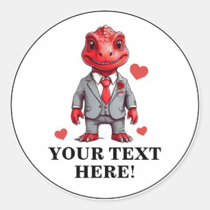 Coole Personalisierte T-Rex-Fertig Runder Aufkleber