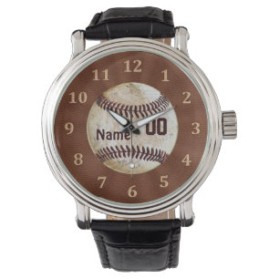 Coole personalisierte Vintage Baseball-Uhren für Armbanduhr