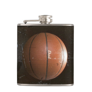 Coole personalisierte Vintage-Grunge-Basketball-Fl Flachmann