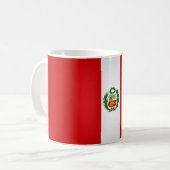 Coole Peru-Flagge Kaffeetasse (Vorderseite Links)