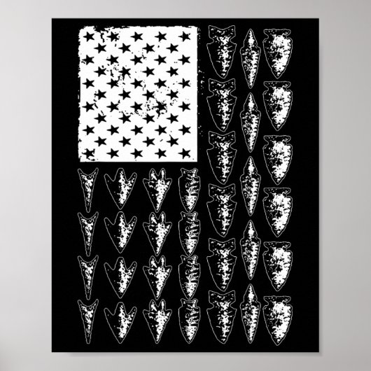Coole Pfeilspitze für Männer Bowhunt Arrow Jagd Poster (Vorne)
