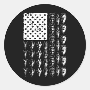 Coole Pfeilspitze für Männer Bowhunt Arrow Jagd Runder Aufkleber