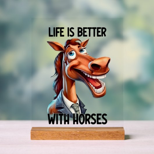 Coole Pferdefreunde Acrylschild (Neutral)
