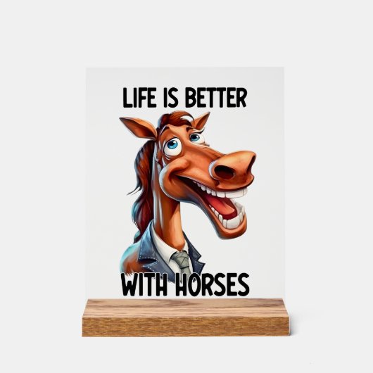 Coole Pferdefreunde Acrylschild (Vorderseite)