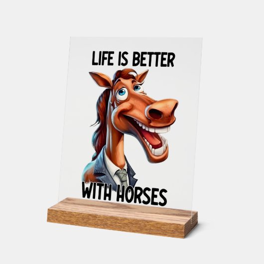 Coole Pferdefreunde Acrylschild (Winkel)