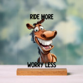 Coole Pferdereiten mehr Sorgen weniger Wortart Acrylschild (Neutral)