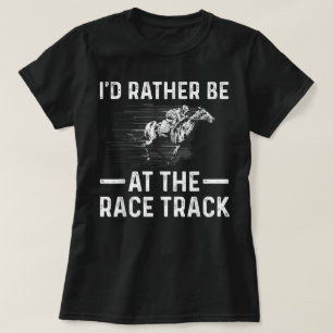 Coole Pferderennen Männer Frauen Rennen Jockey Der T-Shirt