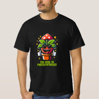 Coole Pflanze mit Sonnenbrille und Mushroom-Hut. T-Shirt