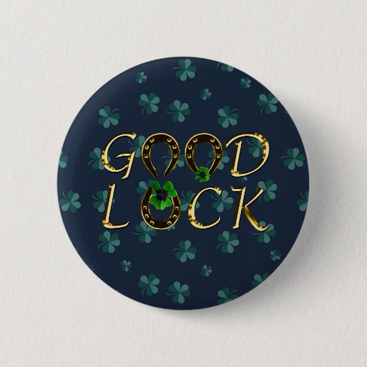 Coole, Phantastische blaue Klee, gut Button (Vorderseite)
