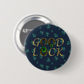 Coole, Phantastische blaue Klee, gut Button (Vorne & Hinten)
