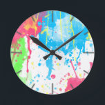 Coole phantastische, farbenfrohe und lebendige Aqu Runde Wanduhr<br><div class="desc">Coole phantastische trendige, lebendige Aquarellfarben Spritzer, hellblau, dunkelblau, aqua grün, hellgrün, heiß rosa, weich rosa, orange, gelb, lila, weiß, neonfarben. Mädchen, einzigartig, Mode, lebendige trendige Sommerfarben, glücklich, Hipster, beliebt, niedlich, modern, hübsch, künstlerisch, Kunst, süß, stilvoll, Mode, phantastisch, cool, Liebe, liebevoll. Personalisieren Sie es mit Ihrem Namen Lieblingswort oder Phrase, indem...</div>