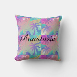 Coole, Phantastische, fluoreszierende tropische Pa Kissen