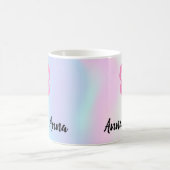 Coole Phantastische Holografie, rosa Flamingo Kaffeetasse (Mittel)