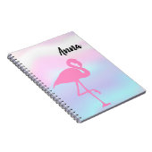 Coole Phantastische Holografie, rosa Flamingo Notizblock (Rechte Seite)