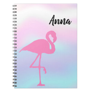 Coole Phantastische Holografie, rosa Flamingo Notizblock
