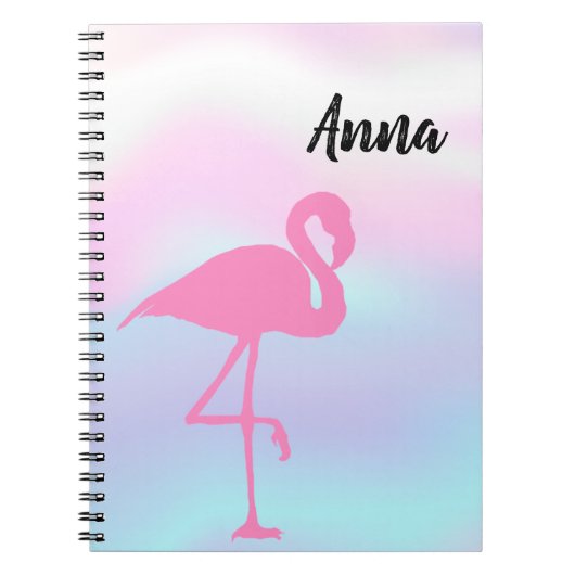 Coole Phantastische Holografie, rosa Flamingo Notizblock (Vorderseite)