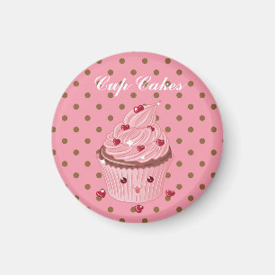 Coole, Phantastische Pink Cup Cakes Magnet
