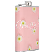 Coole, Phantastische rosa Blume Flachmann (Rechts)