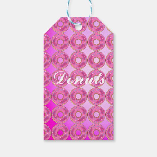 Coole, Phantastische Rosa Donuts Geschenkanhänger (Vorderseite)
