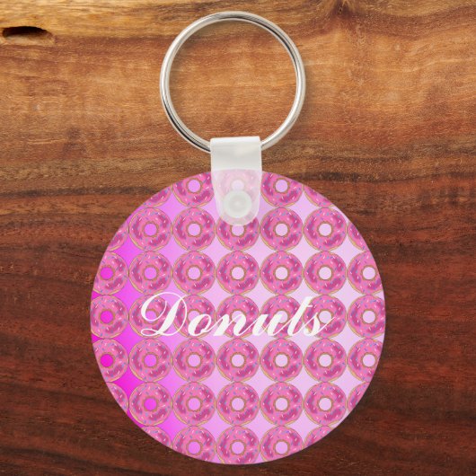 Coole, Phantastische Rosa Donuts Schlüsselanhänger (Vorderseite)