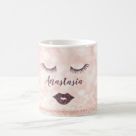 Coole, Phantastische, rosa Funkelnd Gesichter Kaffeetasse