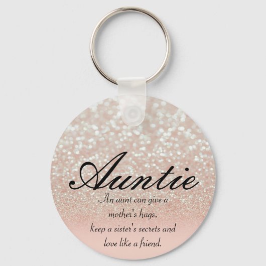Coole, Phantastische, rosa Funkelnd Tante Schlüsselanhänger (Vorderseite)