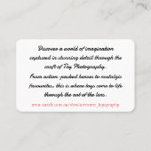 Coole Phantastische Toyografie Visitenkarte (Rückseite)