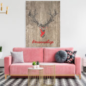 Coole phantastische trendige Hirschskizze Leinwanddruck (Insitu (Wohnzimmer))
