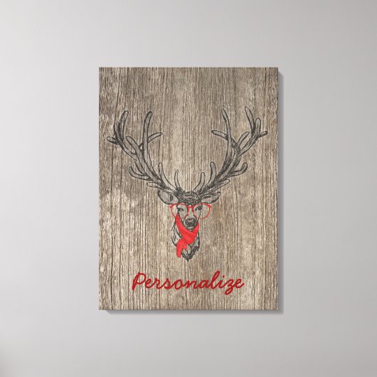 Coole phantastische trendige Hirschskizze Leinwanddruck (Vorderseite)