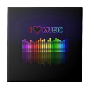 Coole phantastische trendige "I Liebe Music" Neonf Fliese