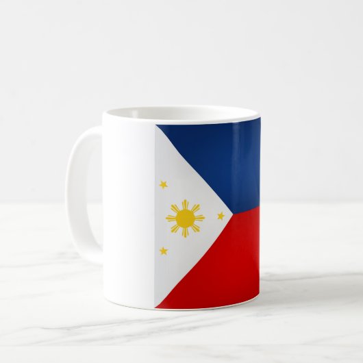 Coole philippinische Flagge Kaffeetasse (Vorderseite Links)