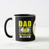 Coole Pickleball-Dad-Wortkunst  Tasse (Links)